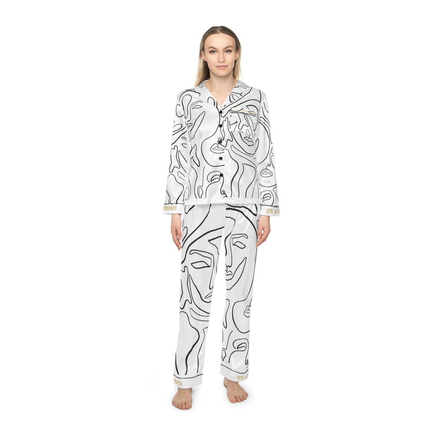 Women's Satin Pajamas (AOP)